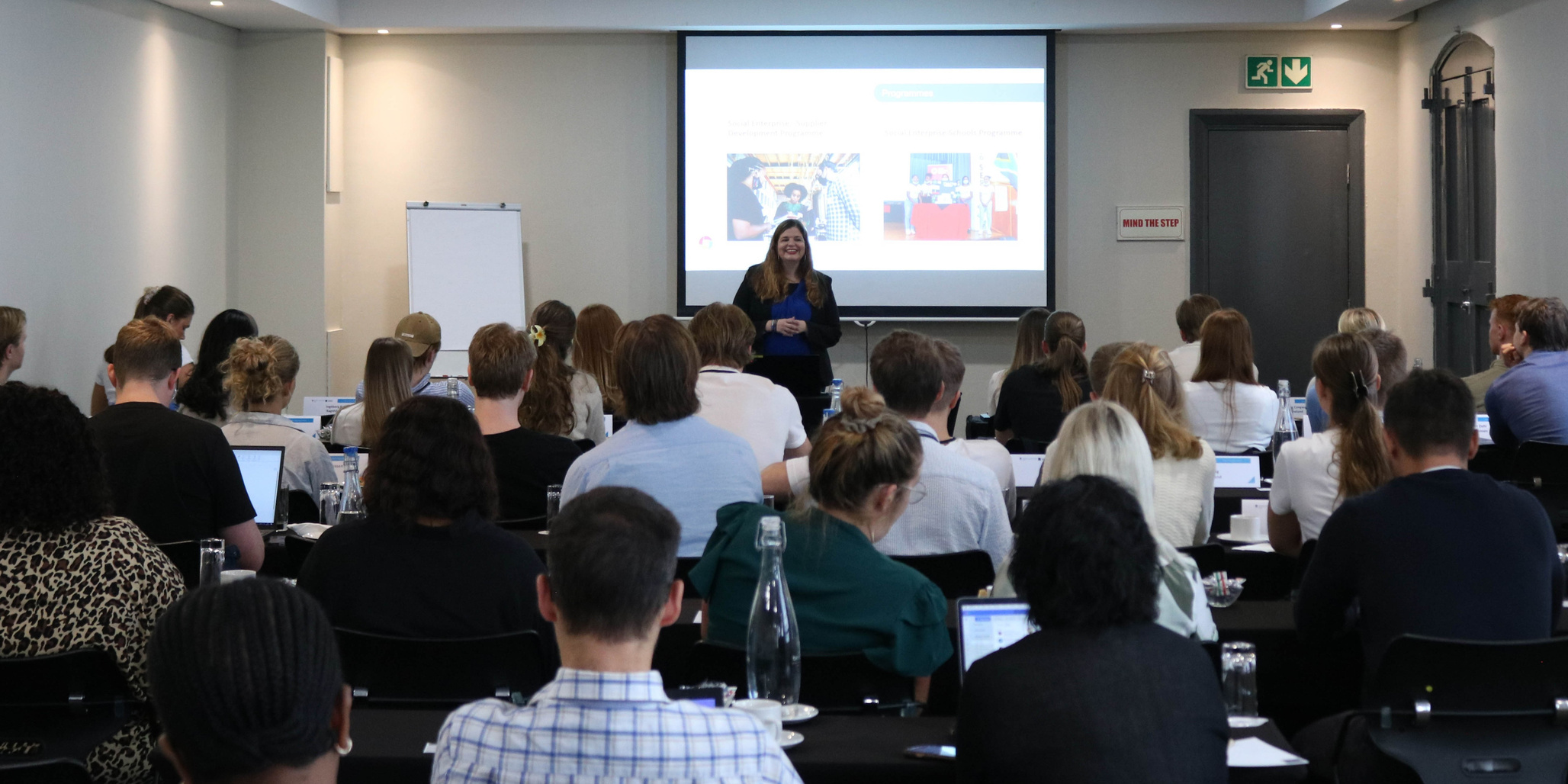Students attending a welcome session